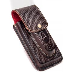 Capa de Couro Canguru para Celular e Canivete Café... - CLUB 21 COUNTRY