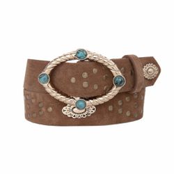 Cinto Caramelo em Camurça Boho - CINTO16 - CLUB 21 COUNTRY