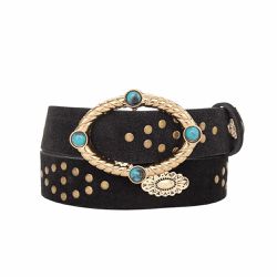 Cinto Preto em Camurça Boho - CINTO15 - CLUB 21 COUNTRY