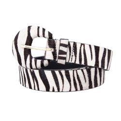 Cinto Animal Print Zebra Fivela Metal - CINTO28 - CLUB 21 COUNTRY