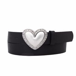 Cinto Básico Couro Sintético Fivela de Coração - ... - CLUB 21 COUNTRY