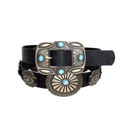 Cinto Boho Chic Preto com Detalhes Ouro Envelhecid... - CLUB 21 COUNTRY