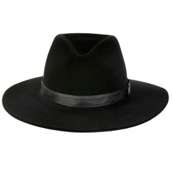 Chapéu Fedora Unissex Preto com Bandinha de Cetim ... - CLUB 21 COUNTRY