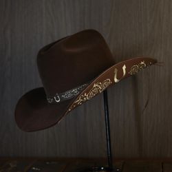 Chapéu Country Amuleto Café Aba 10 Aveludado Uniss... - CLUB 21 COUNTRY