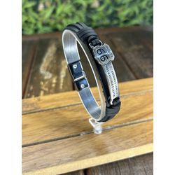 Pulseira de Couro Country Unissex Premium Route 66... - CLUB 21 COUNTRY