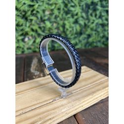 Pulseira de Couro Country Unissex Premium Preto Li... - CLUB 21 COUNTRY