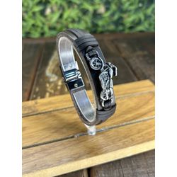 Pulseira de Couro Sintético Country Unissex Café M... - CLUB 21 COUNTRY