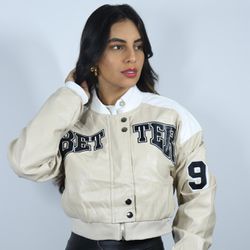 Jaqueta de Couro Feminina Better Bege Lançamento -... - CLUB 21 COUNTRY