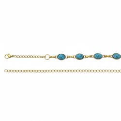 Cinto Dourado com Pedras Turquesas - CINTOMETAL19 - CLUB 21 COUNTRY