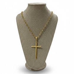 Colar Dourado Feminino Cruz - CODIGO45 - CLUB 21 COUNTRY