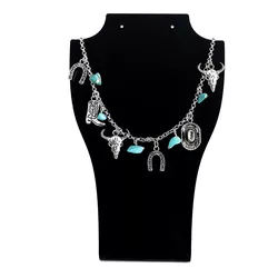 Colar Feminino Country Aço Detalhes Esmaltados - C... - CLUB 21 COUNTRY