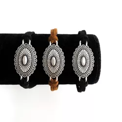 Pulseira de Camurça Detalhe Esmaltado - PULSEIRA... - CLUB 21 COUNTRY