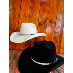 Kit Chapéu Arizona Country Branco com Bandinha de ... - CLUB 21 COUNTRY