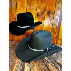 Kit Chapéu Arizona Country Preto com Bandinha de S... - CLUB 21 COUNTRY