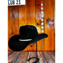 Kit Country Feminino Chapéu Preto com Bandinha de ... - CLUB 21 COUNTRY