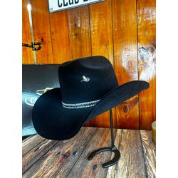 Chapéu Country Diamond Preto com Bandinha Preto Br... - CLUB 21 COUNTRY