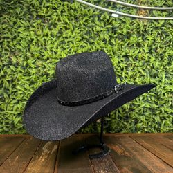 Chapéu Country Feminino com Glitter Preto - ABA10G... - CLUB 21 COUNTRY