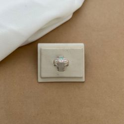 ANEL 3 AROS: 1 ZIRCÔNIA RETANGULAR COR ROSA\ 1 FIL... - C Martiniano Joias