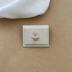 ANEL ZIRCÔNIA CORAÇÃO LIGTH ROSE GALERIA CRAVEJADA... - C Martiniano Joias