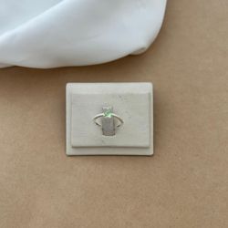 ANEL CORAÇÃO ZIRCÔNIA MAÇA VERDE LATERAL MNI ZIRCÔ... - C Martiniano Joias