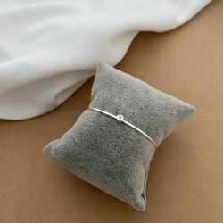Bracelete Regulavel 1 Zirconia Redonda Cristal - 2... - C Martiniano Joias