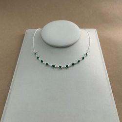 CHOKER COM 11 CORAÇÕES ZIRCÔNIA ESMERALDA CORRENTE... - C Martiniano Joias