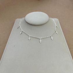 Choker 7 Cruz Pequena Pendurada Cartier 35cm Exten... - C Martiniano Joias