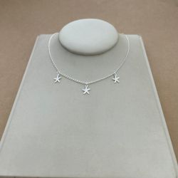 CHOKER 3 ESTRELAS DO MAR PENDURADAS ELOS 30CM + 10... - C Martiniano Joias