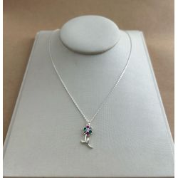COLAR COM FLOR PEQUENA ZIRCÔNIA COLORS - 27384 - C Martiniano Joias
