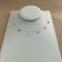 CHOKER COM 7 CORAÇÕES DE ZIRCÔNIA COLORS PENDURADO... - C Martiniano Joias
