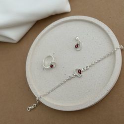 CONJUNTO ANEL,PINGENTE E PULSEIRA INFANTIL JOANINH... - C Martiniano Joias