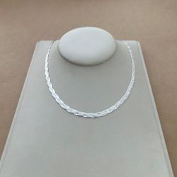 CORRENTE TRANÇADA 3 FIOS 40CM + 5CM EXTENSOR - 275... - C Martiniano Joias