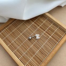 PIERCING UMBIGO LAÇO CRAVEJADO - 26272 - Paraíso da Prata