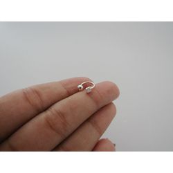 Piercing Fake Bolinha Lisa e Zircônia Redonda Cris... - C Martiniano Joias