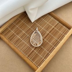 PINGENTE GOTA GRANDE PEDRA NATURAL CRISTAL - 26646 - C Martiniano Joias