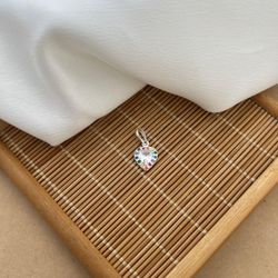 PINGENTE DE CORAÇÃO COM ZIRCÔNIA CRISTAL LATERAL M... - C Martiniano Joias