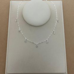 CHOKER COM 7 ZIRCÔNIAS CRISTAL PENDURADAS ELOS ALO... - C Martiniano Joias