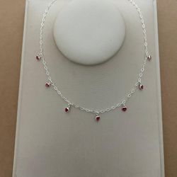CHOKER 7 CORAÇÕES ZIRCÔNIA ROSA PENDURADOS ELOS AL... - C Martiniano Joias