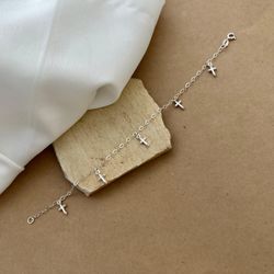 PULSEIRA COM 5 CRUZ PEQUENAS ARREDONDADAS 2 FACES ... - C Martiniano Joias