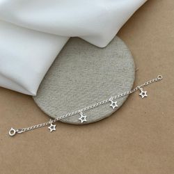 PULSEIRA INFANTIL 4 ESTRELAS PEQUENAS VAZADAS - 26... - C Martiniano Joias