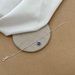 PULSEIRA CARTIER FININHA COM OLHO GREGO PENDURADO ... - Paraíso da Prata