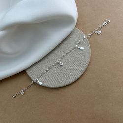 PULSEIRA COM 3 ZIRCÔNIAS E 2 GOTAS PRATA CLARA - ... - C Martiniano Joias