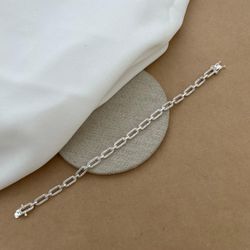 PULSEIRA ELOS ALONGADOS CRAVEJADOS FECHO GAVETA TR... - C Martiniano Joias