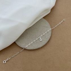 PULSEIRA ELOS OVAIS COM GOTA ZIRCONIA CRISTAL PEND... - C Martiniano Joias