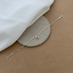 Pulseira 1 CoraÇÃo Zirconia SalmÃo Pend Elos Ovais... - C Martiniano Joias