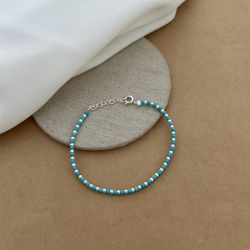 Pulseira Cristais Azul Com Bolinhas - 26510C - C Martiniano Joias