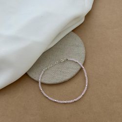 Pulseira Cristais Rosa Separados Por Bolinhas - 2... - C Martiniano Joias