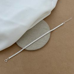 Pulseira Riviera Zircônia Cristal Com Extensor - ... - C Martiniano Joias