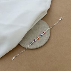 Pulseira 5 Borboletas Zircônia Colors - 26685 - C Martiniano Joias