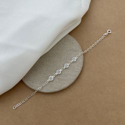 Pulseira 4 Zircônia Branca Leitosa - 26688 - C Martiniano Joias